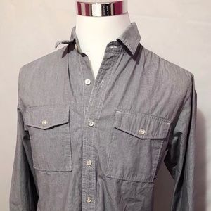 Nike 6.0 Mens Gray Button Front Shirt SZ M